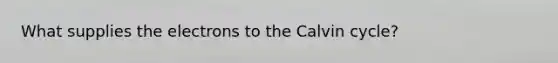 What supplies the electrons to the Calvin cycle?