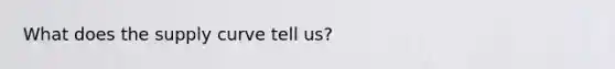 What does the supply curve tell us?