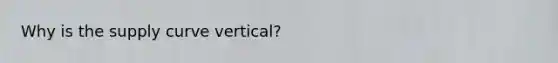 Why is the supply curve vertical?