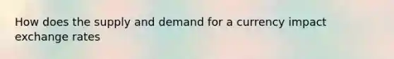 How does the supply and demand for a currency impact exchange rates