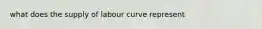 what does the supply of labour curve represent