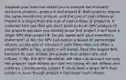 Suppose your boss has asked you to analyze two mutually exclusive projects—project A and project B. Both projects require the same investment amount, and the sum of cash inflows of Project A is larger than the sum of cash inflows of project B. A coworker told you that you don't need to do an NPV analysis of the projects because you already know that project A will have a larger NPV than project B. Do you agree with your coworker's statement? a) No, the NPV calculation is based on percentage returns, so the size of a project's cash flows does not affect a project's NPV. b) Yes, project A will always have the largest NPV, because its cash inflows are greater than project B's cash inflows. c) No, the NPV calculation will take into account not only the projects' cash inflows but also the timing of cash inflows and outflows. Consequently, project B could have a larger NPV than project A, even though project A has larger cash inflows.