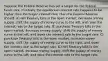 Suppose the Federal Reserve has set a target for the federal funds rate. If initially the equilibrium interest rate happens to be higher than the target interest rate, then the Federal Reserve should: A) sell Treasury bills in the open market, decrease money supply, shift the supply of money curve to the left, and raise the interest rate to the target rate. B) purchase Treasury bills in the open market, decrease money supply, shift the supply of money curve to the left, and lower the interest rate to the target rate. C) purchase Treasury bills in the open market, increase money supply, shift the supply of money curve to the right, and lower the interest rate to the target rate. D) sell Treasury bills in the open market, increase money supply, shift the supply of money curve to the left, and raise the interest rate to the target rate.