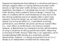 Suppose we hypothesize that talking on a cell phone will have a stronger negative effect on driving performance when traffic density is high than when traffic density is low. To test this hypothesis, we create a 2 (cell phone use-no use) x 2 (high-low traffic density) *within-subjects factorial design*. Overall, the order of conditions will be counterbalanced so that each of the four driving conditions will occur equally often in each route segment. Using this design, we can examine whether traffic density has an overall effect (i.e., main effect) on driving performance, and whether cell phone use has an overall effect (i.e., main effect) on performance. Our primary interest, however, is determining if an interaction occurs: will the effects of using a cell phone on driving performance differ, depending on the level of traffic density? Note that in our hypothesis, we're conceptualizing traffic density as a moderator variable. Operationally, however, it is being incorporated into our 2 x 2 design as an independent variable that we manipulate.