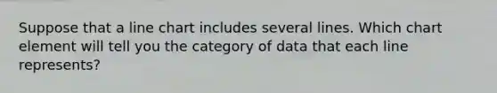 Suppose that a line chart includes several lines. Which chart element will tell you the category of data that each line represents?