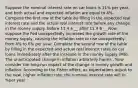 Suppose the nominal interest rate on car loans is 11% per year, and both actual and expected inflation are equal to 4%. Complete the first row of the table by filling in the expected real interest rate and the actual real interest rate before any change in the money supply. before 11 4 4 __ after 11 4 6 __ Now suppose the Fed unexpectedly increases the growth rate of the money supply, causing the inflation rate to rise unexpectedly from 4% to 6% per year. Complete the second row of the table by filling in the expected and actual real interest rates on car loans immediately after the increase in the money supply (MS). The unanticipated change in inflation arbitrarily harms . Now consider the long-run impact of the change in money growth and inflation. According to the Fisher effect, as expectations adjust to the new, higher inflation rate, the nominal interest rate will to %per year