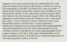 Suppose a structure and an array are created with the code Structure Nation Dim name As String Dim continent As String Dim population As Double 'in millions Dim area As Double 'in square miles End Structure Dim nations(191) As Nation in the Declarations section of the Code editor and the array is filled with data for the 192 member nations of the UN. What will be displayed in the list box when the following code is executed? Dim query = From country In nations Order By country.area Descending Select country.name, country.population lstBox.Items.Add(query.First.name) lstBox.Items.Add(1000000 * query.First.population) (A) the name and population of the smallest country in the UN (B) the name and population of the largest country in the UN (C) the name and population of the least populous country in the UN (D) the name and population of the most populous country in the UN