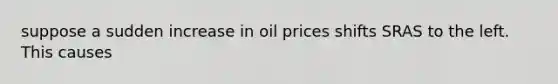 suppose a sudden increase in oil prices shifts SRAS to the left. This causes