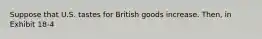 Suppose that U.S. tastes for British goods increase. Then, in Exhibit 18-4