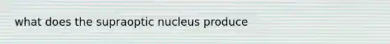 what does the supraoptic nucleus produce