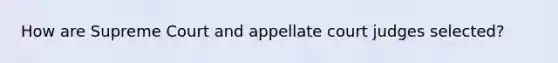 How are Supreme Court and appellate court judges selected?