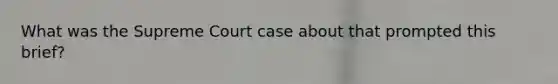 What was the Supreme Court case about that prompted this brief?