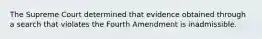 The Supreme Court determined that evidence obtained through a search that violates the Fourth Amendment is inadmissible.