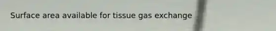 Surface area available for tissue gas exchange