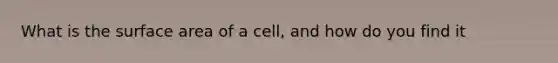 What is the surface area of a cell, and how do you find it