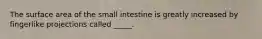 The surface area of the small intestine is greatly increased by fingerlike projections called _____.