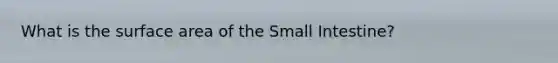 What is the surface area of the Small Intestine?