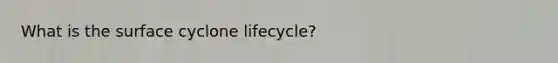 What is the surface cyclone lifecycle?