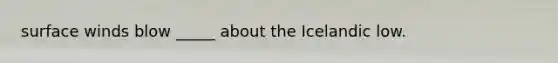 surface winds blow _____ about the Icelandic low.