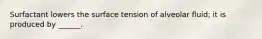 Surfactant lowers the surface tension of alveolar fluid; it is produced by ______.