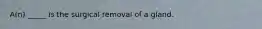 A(n) _____ is the surgical removal of a gland.