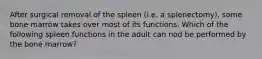 After surgical removal of the spleen (i.e. a splenectomy), some bone marrow takes over most of its functions. Which of the following spleen functions in the adult can nod be performed by the bone marrow?