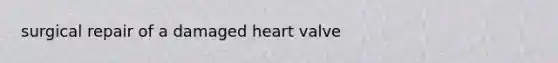 surgical repair of a damaged heart valve