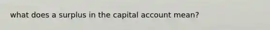 what does a surplus in the capital account mean?