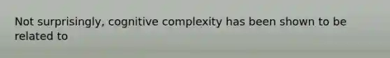 Not surprisingly, cognitive complexity has been shown to be related to