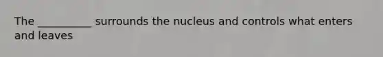 The __________ surrounds the nucleus and controls what enters and leaves