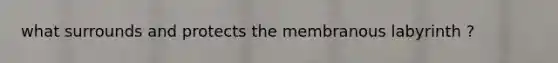 what surrounds and protects the membranous labyrinth ?