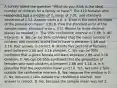 A survey asked the question​ "What do you think is the ideal number of children for a family to​ have?" The 410 females who responded had a median of​ 2, mean of 3.01​, and standard deviation of 1.52. Answer parts ​a-d. a. What is the point estimate of the population​ mean? 3.01 b. Find the standard error of the sample mean. standard error=. 075 ​(Round to three decimal places as​ needed.) c. The​ 95% confidence interval is ​(2.86​, 3.16​). Interpret. A. We can be​ 95% confident that the mean number of children that females would like to have is between 2.86 and 3.16. Your answer is correct. B. ​Ninety-five percent of females want between 2.86 and 3.16 children. C. We can be​ 95% confident that a given female will want between 2.86 and 3.16 children. D. We can be​ 95% confident that the proportion of females who want children is between 2.86 and 3.16. d. Is it plausible that the population mean μ=​2? A. ​Yes, because 2 falls outside the confidence interval. B. ​Yes, because the median is 2. C. ​No, because 2 falls outside the confidence interval. Your answer is correct. D. ​No, because the sample mean was not 2.