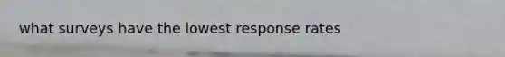 what surveys have the lowest response rates