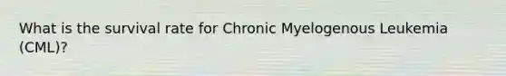 What is the survival rate for Chronic Myelogenous Leukemia (CML)?