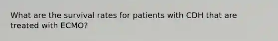 What are the survival rates for patients with CDH that are treated with ECMO?