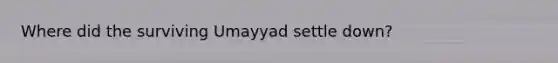 Where did the surviving Umayyad settle down?