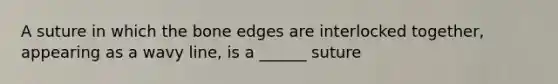 A suture in which the bone edges are interlocked together, appearing as a wavy line, is a ______ suture