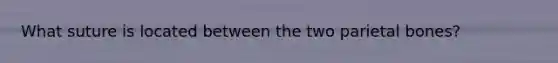 What suture is located between the two parietal bones?