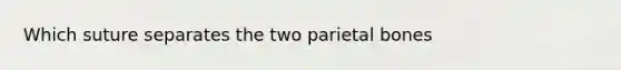 Which suture separates the two parietal bones