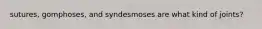 sutures, gomphoses, and syndesmoses are what kind of joints?