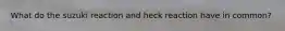 What do the suzuki reaction and heck reaction have in common?