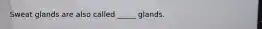 Sweat glands are also called _____ glands.