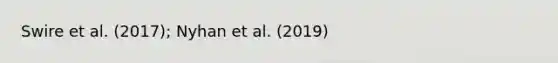 Swire et al. (2017); Nyhan et al. (2019)