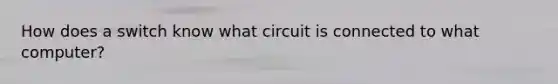 How does a switch know what circuit is connected to what computer?