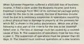 When Sylvester Properties suffered a 500,000 loss of business income, it filed a claim under the Business Income (and Extra Expense) Coverage Form (BIC) of its commercial package policy. In order for the loss to be covered, the loss of business income must be due to a necessary suspension in operations caused by a direct physical loss or damage to property at the premises for which BIC is shown in the policy declarations. Which one of the following is also part of the criteria for the loss to be covered? Select one: A. The loss or damage must be caused by a covered cause of loss. B. The suspension of operations must be less than a year. C. The suspension of operations must be greater than 60 days. D. The insured must continue operations at a new location.