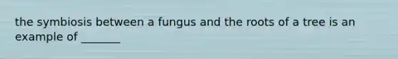 the symbiosis between a fungus and the roots of a tree is an example of _______