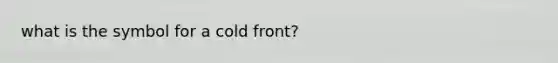 what is the symbol for a cold front?