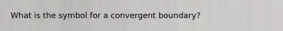 What is the symbol for a convergent boundary?