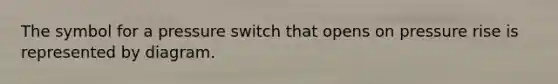 The symbol for a pressure switch that opens on pressure rise is represented by diagram.