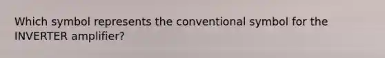 Which symbol represents the conventional symbol for the INVERTER amplifier?